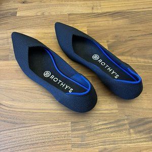 Rothy's The Point Flats - Black Solid - 7.5